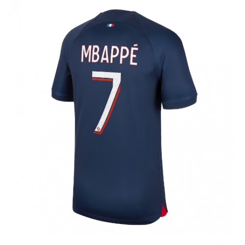 Pánský Fotbalový dres Paris Saint-Germain Kylian Mbappe #7 2023-24 Domácí Krátký Rukáv